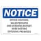 Signmission OSHA Notice Sign, 5" Height, 7" Width, Office Visitors Salespersons And Vendors Sign, Landscape OS-NS-D-57-L-16954 - alternate 1